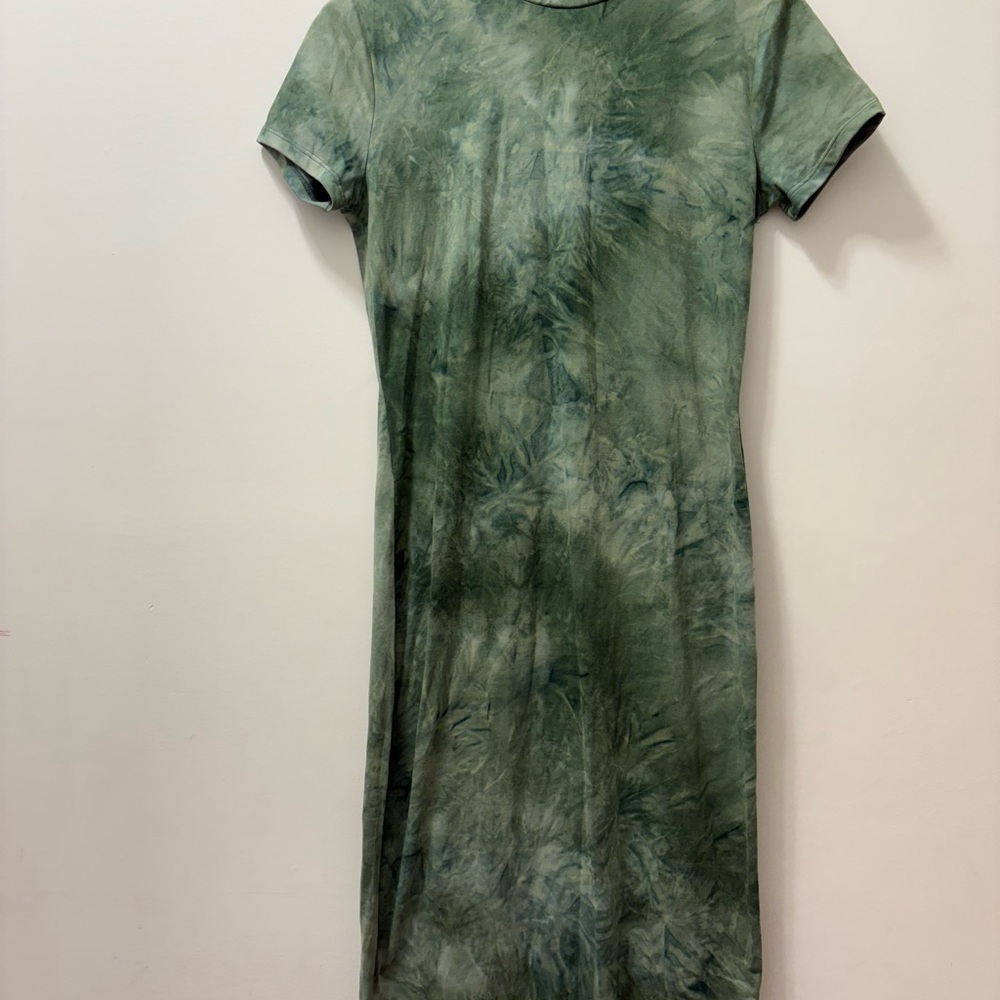 Green Tie-Dye Dress